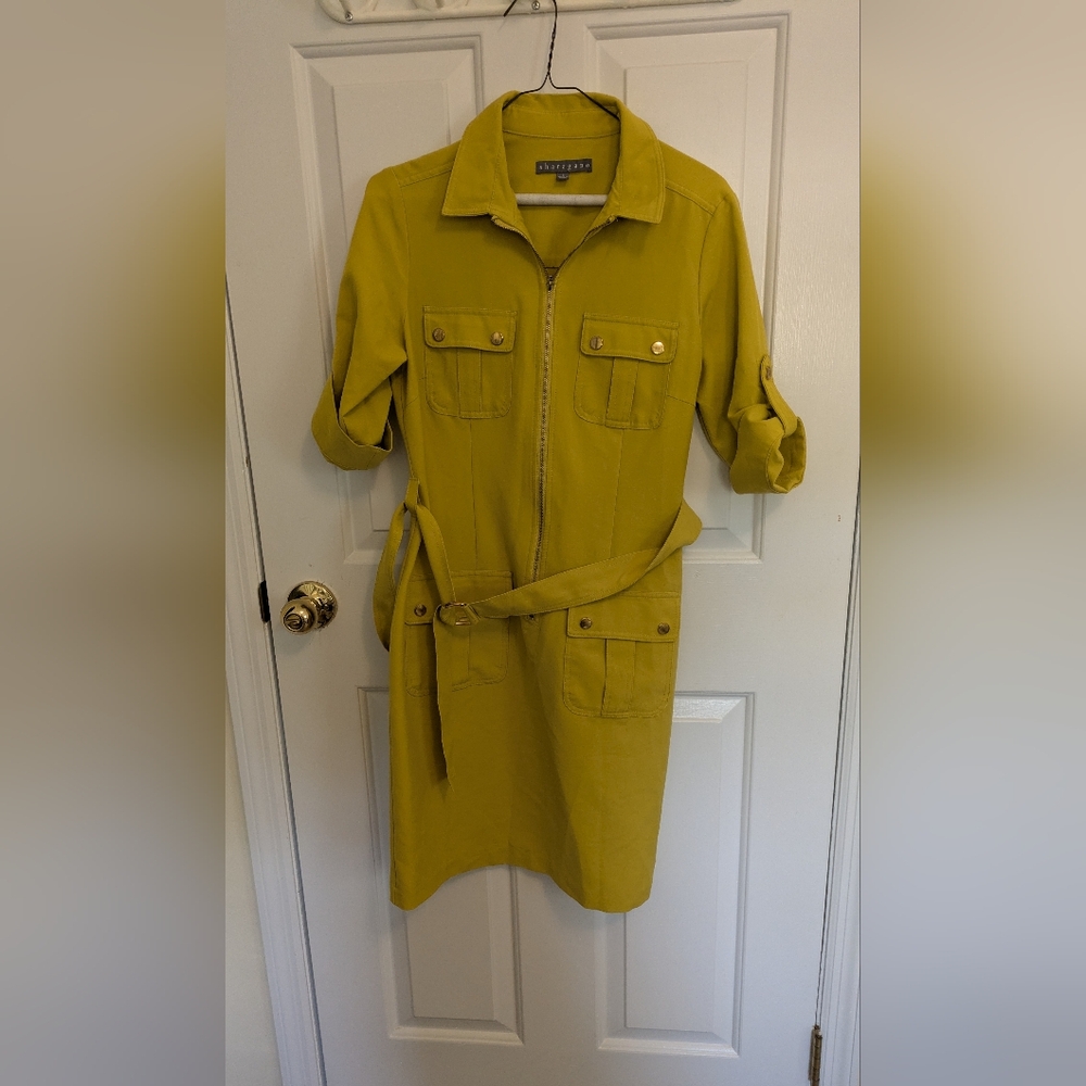 Olive Green Women's Belted Jacket